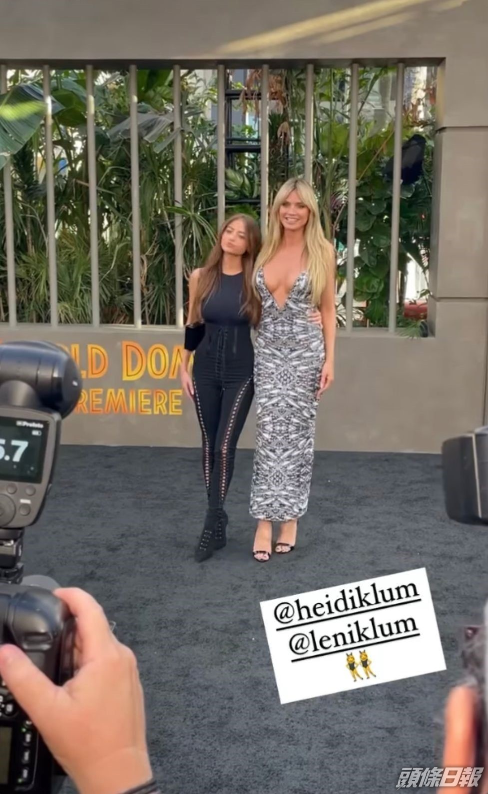 Heidi帶18歲女兒Leni捧場，女兒樣子標致。